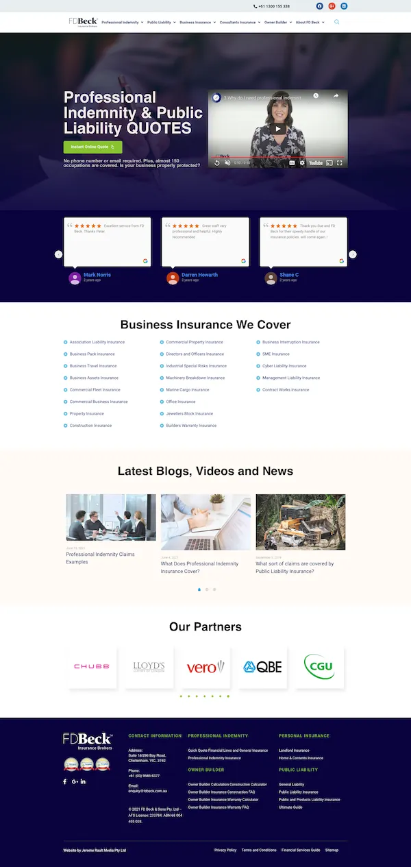 FDBeck Insurance case study pic